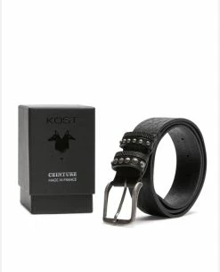 KOST Ceinture Made In France Cuir Tannage Végétal Noir -kost paris shop COSTELLO 02 05 14eb
