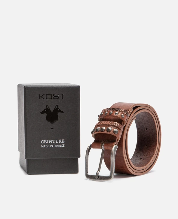 KOST Ceinture Made In France Cuir Tannage Végétal Marron 10 KOST Ceinture Made In France Cuir Tannage Végétal Marron – Image 8