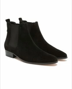 KOST Chelsea Boots à Talons Croûte Velours Noir Homme -kost paris shop DOUG5 02 03 ef16