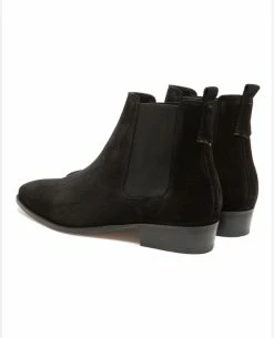 KOST Chelsea Boots à Talons Croûte Velours Noir Homme -kost paris shop DOUG5 02 05 1cbb