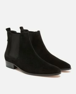 KOST Chelsea Boots à Talons Croûte Velours Noir Homme -kost paris shop DOUG5 02 08 db20