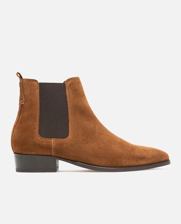 KOST Chelsea Boots à Talons Croûte Velours Marron Homme 8 KOST Chelsea Boots à Talons Croûte Velours Marron Homme – Image 6