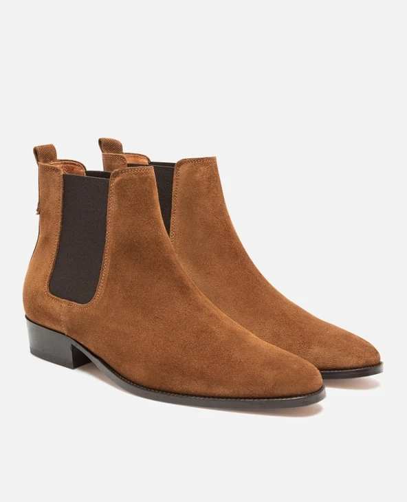 KOST Chelsea Boots à Talons Croûte Velours Marron Homme 9 KOST Chelsea Boots à Talons Croûte Velours Marron Homme – Image 7