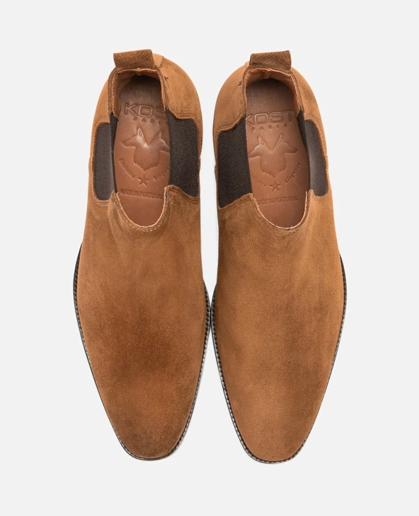 KOST Chelsea Boots à Talons Croûte Velours Marron Homme 10 KOST Chelsea Boots à Talons Croûte Velours Marron Homme – Image 8