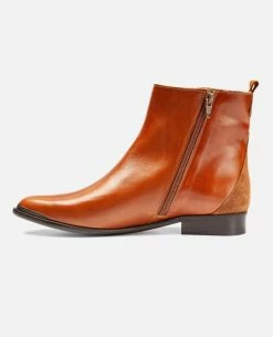 KOST Boots Croûte Velours Marron Femme