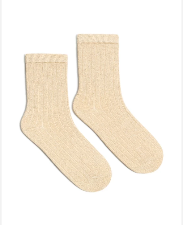 KOST Chaussettes Beige Made In France Femme 3 KOST Chaussettes Beige Made In France Femme