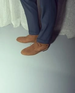 KOST Chukka Boots Croûte Velours Cognac Homme -kost paris shop GALLANT5 47 11 a5ea