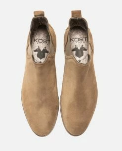 KOST Chelsea Boots Croûte Velours Marron Femme