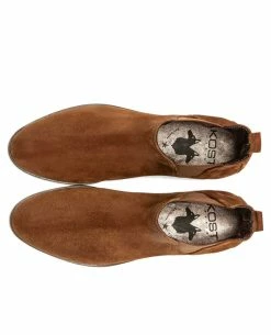 KOST Chelsea Boots Croûte Velours Cognac Femme -kost paris shop HARPER5 47 04 c72d