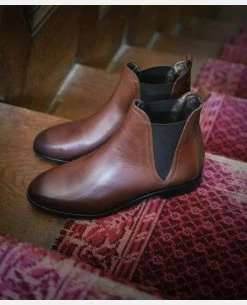 KOST Chelsea Boots Cuir Marron Femme -kost paris shop HARPER73 07 11 5eb0
