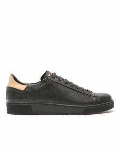 KOST Sneakers Cuir Tannage Végétal Noir Homme