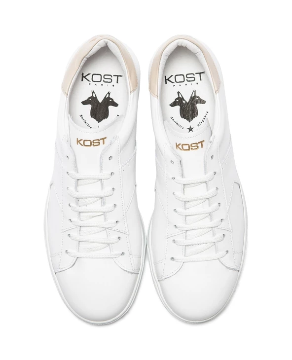 KOST Sneakers Éco-Responsable Blanches Cuir Homme 5 KOST Sneakers Éco-Responsable Blanches Cuir Homme – Image 3