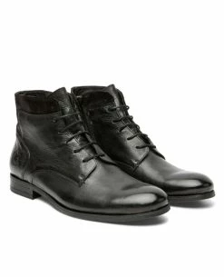 KOST Boots Cuir à Lacets Noir Homme -kost paris shop HOWARD35 02 03 0592