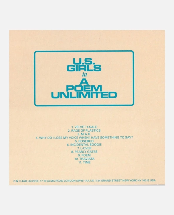 KOST Album Vinyle - U.S. GIRLS 4 KOST Album Vinyle - U.S. GIRLS – Image 2