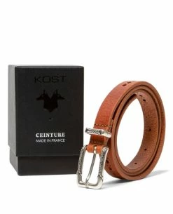 KOST Ceinture Femme Made In France Cuir Tannage Végétal Noisette -kost paris shop JANIS 62 05 fba8