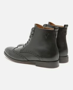 KOST Bottines à Lacets Noires Made In France En Cuir Tannage Végétal Homme -kost paris shop JEFF9A 02 10 e322
