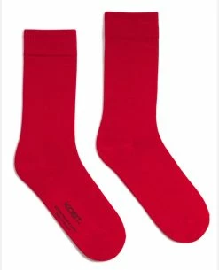 KOST Chaussettes Rouges Made In France Coton Bio Homme