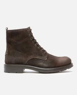 KOST Bottines à Lacets Croûte Velours Marron Foncé Homme -kost paris shop JIMMY59 08 07 d7a7