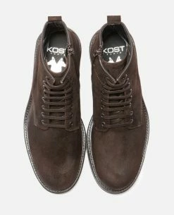 KOST Bottines à Lacets Croûte Velours Marron Foncé Homme -kost paris shop JIMMY59 08 09 842b