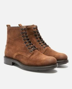 KOST Bottines à Lacets Croûte Velours Marron Homme -kost paris shop JIMMY59 47 08 d5b9