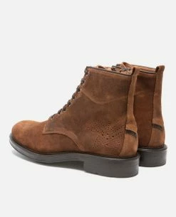 KOST Bottines à Lacets Croûte Velours Marron Homme -kost paris shop JIMMY59 47 10 664e
