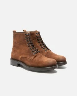 KOST Bottines à Lacets Croûte Velours Marron Homme -kost paris shop JIMMY59 47 12 46d4