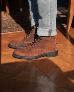 KOST Bottines à Lacets Croûte Velours Marron Homme -kost paris shop JIMMY59 47 13 57ee