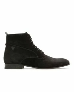 KOST Boots à Lacets Croûte Velours Noir Homme -kost paris shop JOE5 02 02 8333