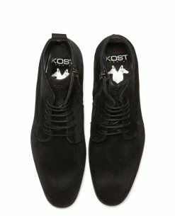 KOST Boots à Lacets Croûte Velours Noir Homme -kost paris shop JOE5 02 04 c3a1