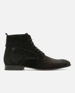 KOST Boots à Lacets Croûte Velours Noir Homme -kost paris shop JOE5 02 07 a3ea