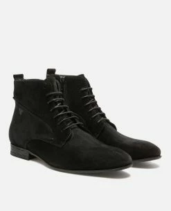 KOST Boots à Lacets Croûte Velours Noir Homme -kost paris shop JOE5 02 08 72a7