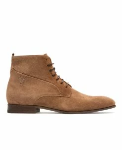 KOST Boots à Lacets Croûte Velours Taupe Homme -kost paris shop JOE5 1B 02 2553