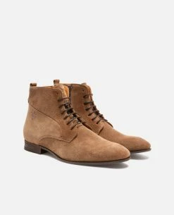 KOST Boots à Lacets Croûte Velours Taupe Homme -kost paris shop JOE5 1B 12 0f3a