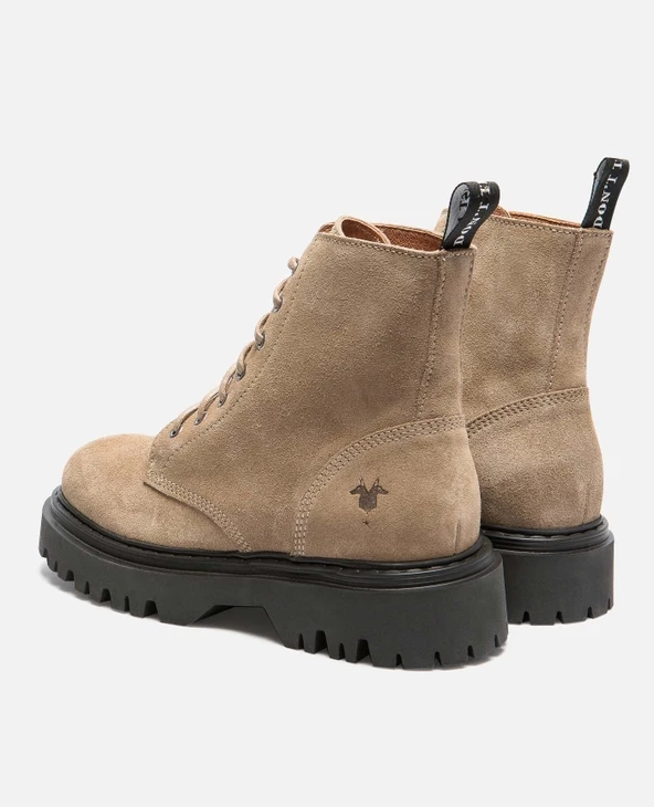 KOST Bottines Chunky Croûte Velours Beige Femme 11 KOST Bottines Chunky Croûte Velours Beige Femme – Image 9