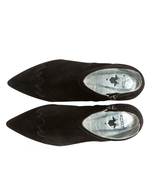 KOST Boots à Talons Style Western Croûte Velours Noir Femme 10 KOST Boots à Talons Style Western Croûte Velours Noir Femme – Image 8