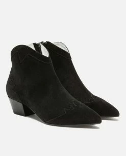 KOST Boots à Talons Style Western Croûte Velours Noir Femme 17 KOST Boots à Talons Style Western Croûte Velours Noir Femme -kost paris shop LUNA5 02 08 7686