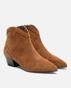 KOST Boots à Talons Style Western Croûte Velours Cognac Femme 16 KOST Boots à Talons Style Western Croûte Velours Cognac Femme -kost paris shop LUNA5 47 08 d009