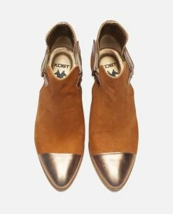 KOST Boots Croûte Velours Marron Femme