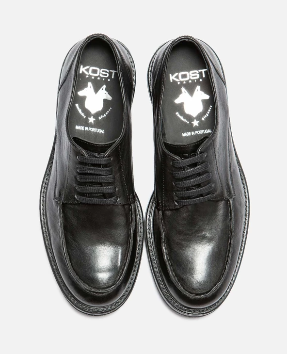 KOST Derbies Cuir Tannage Végétal Noir Homme 10 KOST Derbies Cuir Tannage Végétal Noir Homme – Image 8