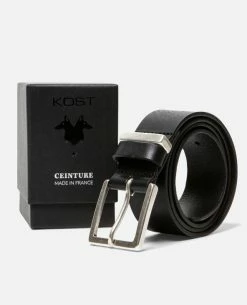 KOST Ceinture Made In France Cuir Tannage Végétal Noir Homme -kost paris shop MICK 02 12 acaa