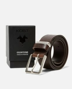 KOST Ceinture Made In France Cuir Tannage Végétal Marron Homme -kost paris shop MICK 07 10 7a78