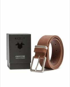 KOST Ceinture Made In France Cuir Tannage Végétal Tabac Homme -kost paris shop MICK EK 05 0d3f
