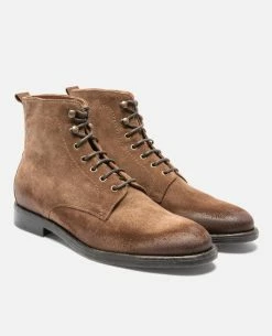 KOST Bottines à Lacets Croûte Velours Marron Homme -kost paris shop MILITANT5 1B 08 aa39