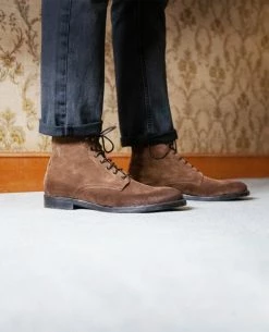 KOST Bottines à Lacets Croûte Velours Marron Homme -kost paris shop MILITANT5 1B 11 95d9