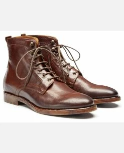 KOST Bottines à Lacets Cuir Marron Homme -kost paris shop MILITANT67 47 03 0e85