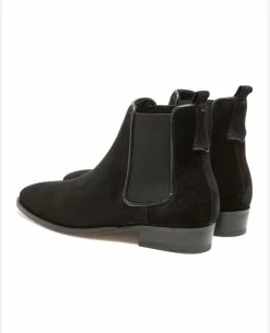 KOST Chelsea Boots Croûte Velours Noir Femme -kost paris shop NANCY5 02 05 3a30