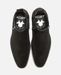 KOST Chelsea Boots Croûte Velours Noir Femme -kost paris shop NANCY5 02 09 6d65