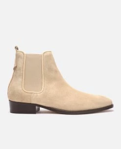 KOST Chelsea Boots Croûte Velours Beige Femme -kost paris shop NANCY5 30 07 5fb0