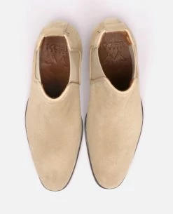 KOST Chelsea Boots Croûte Velours Beige Femme -kost paris shop NANCY5 30 09 4cd6