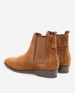 KOST Chelsea Boots Croûte Velours Marron Femme -kost paris shop NANCY5 31 10 c60a